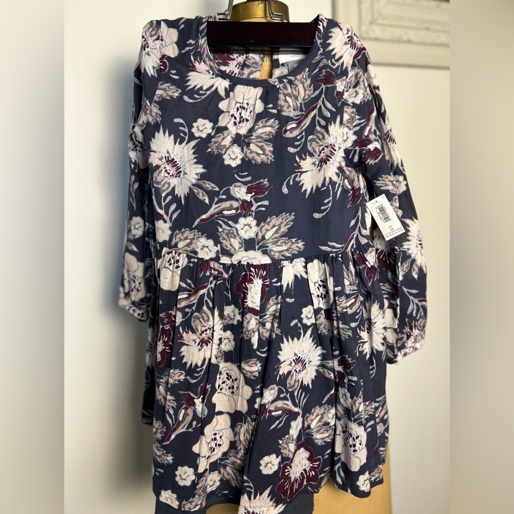 Old Navy girls floral long sleeve dress NWT size 5